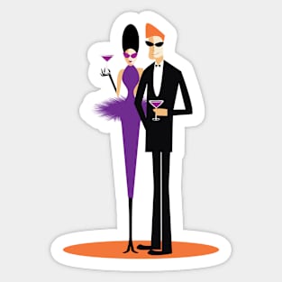 Purple Cocktail Dress Sticker